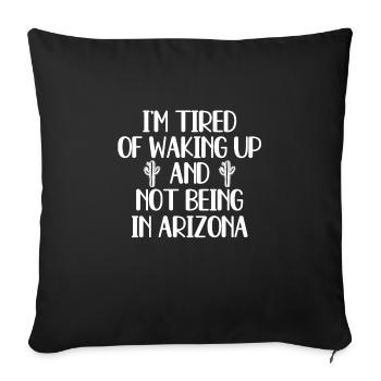 Saguaro Kaktus Arizona - Sofakissenbezug 45 x 45 cm - Schwarz - Vorne
