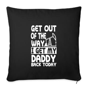 Cute Oil Field Daddy Kids Oil Drilling - Sofa pillowcase 17,3'' x 17,3'' (45 x 45 cm) - black - Front