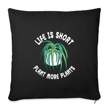 Funny Plants Saying Garden Lover - Sofa pillowcase 17,3'' x 17,3'' (45 x 45 cm) - black - Front