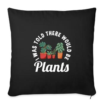 Plant lovers - Sofa pillowcase 17,3'' x 17,3'' (45 x 45 cm) - black - Front