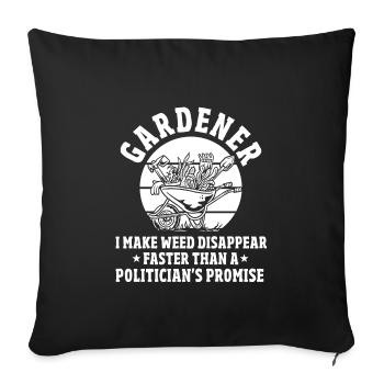 Gardener - Sofa pillowcase 17,3'' x 17,3'' (45 x 45 cm) - black - Front