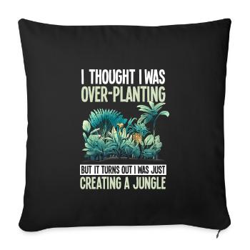 Funny Plants Garden Plant Jungle - Sofa pillowcase 17,3'' x 17,3'' (45 x 45 cm) - black - Front