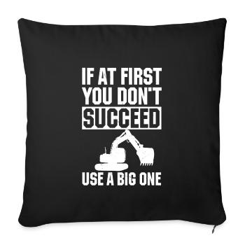 Heavy machinery operators - Sofa pillowcase 17,3'' x 17,3'' (45 x 45 cm) - black - Front