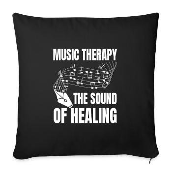 Beautiful Music Therapy Design - Sofa pillowcase 17,3'' x 17,3'' (45 x 45 cm) - black - Front