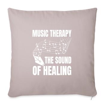 Beautiful Music Therapy Design - Sofa pillowcase 17,3'' x 17,3'' (45 x 45 cm) - light taupe - Front