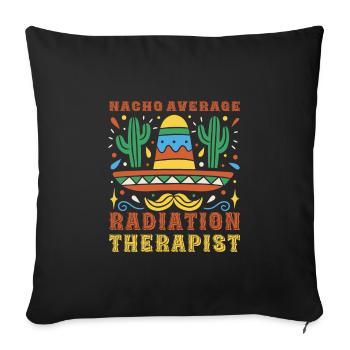 Nacho Moyenne Radiothérapeute Cinco De Mayo - Housse de coussin décorative 45 x 45 cm - noir - Devant