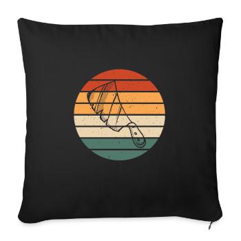 Retro Cleaver Knife Butcher Knife - Sofa pillowcase 17,3'' x 17,3'' (45 x 45 cm) - black - Front