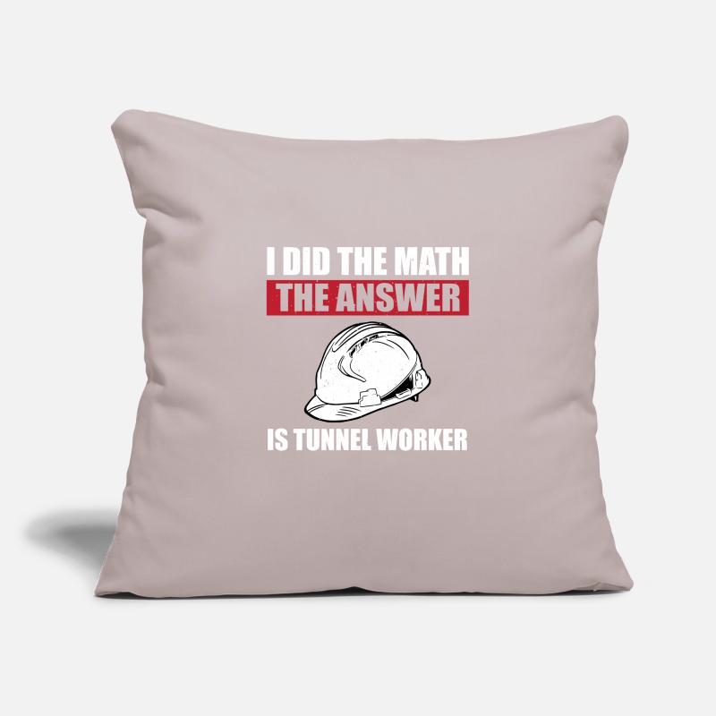 Drôle de dicton d’ouvrier de tunnel Housse de coussin décorative 45 x 45 cm