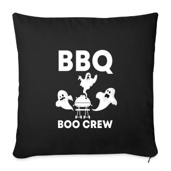 BBQ Boo Crew Gruseliges Halloween Kostüm - Sofakissenbezug 45 x 45 cm - Schwarz - Vorne