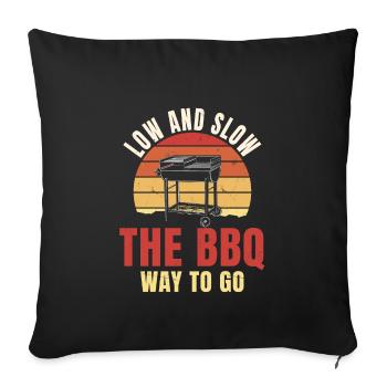 Großes BBQ Liebhaber Design - Sofakissenbezug 45 x 45 cm - Schwarz - Vorne