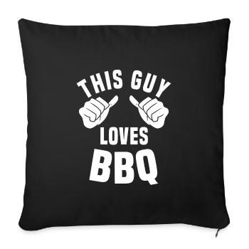 Dieser Typ Liebt BBQ - Sofakissenbezug 45 x 45 cm - Schwarz - Vorne
