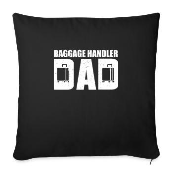 Great baggage handler Papa Ramp Service - Sofa pillowcase 17,3'' x 17,3'' (45 x 45 cm) - black - Front