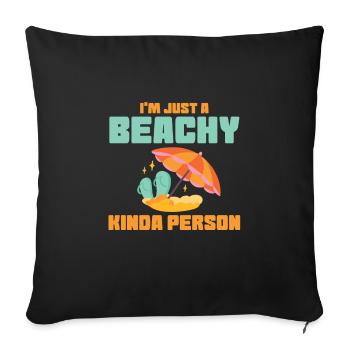 Summer Beach Holidays - Sofa pillowcase 17,3'' x 17,3'' (45 x 45 cm) - black - Front
