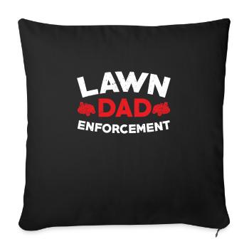 Lawn Enforcement Dad Father's Day - Sofa pillowcase 17,3'' x 17,3'' (45 x 45 cm) - black - Front