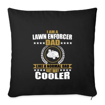 Entretien de la pelouse Papa Jardinage Fête des pères - Housse de coussin décorative 45 x 45 cm - noir - Devant