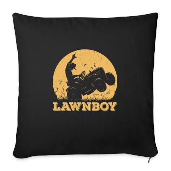 Funny Lawnboy Outfit Lawn Mower Lawn Mowing - Sofa pillowcase 17,3'' x 17,3'' (45 x 45 cm) - black - Front