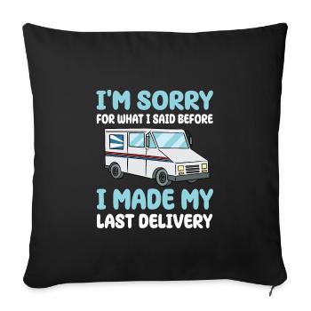 Delivery driver - Sofa pillowcase 17,3'' x 17,3'' (45 x 45 cm) - black - Front