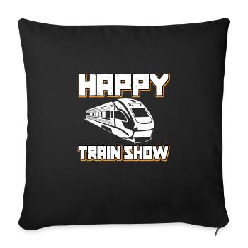 Bon spectacle de train - Housse de coussin décorative 45 x 45 cm - noir - Devant