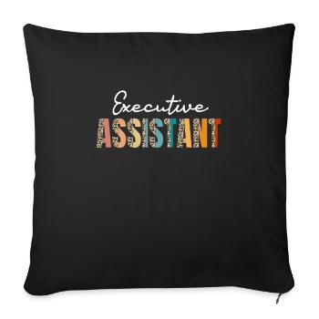 Assistant to the Executive Board - Sofa pillowcase 17,3'' x 17,3'' (45 x 45 cm) - black - Front
