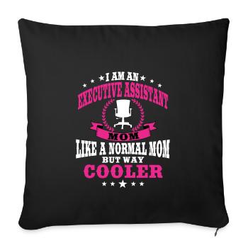 Lustige Assistentin Der Geschäftsführung Mama - Sofakissenbezug 45 x 45 cm - Schwarz - Vorne