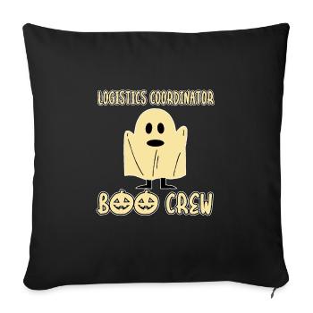 Logistics coordinator Boo Crew Creepy Halloween - Sofa pillowcase 17,3'' x 17,3'' (45 x 45 cm) - black - Front