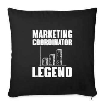 Funny Marketing Coordinator Legend - Sofa pillowcase 17,3'' x 17,3'' (45 x 45 cm) - black - Front