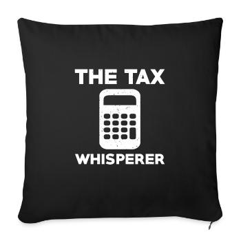 Comptable - The Tax Whisperer - Housse de coussin décorative 45 x 45 cm - noir - Devant