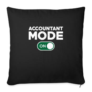 Mode comptable drôle en tenue - Housse de coussin décorative 45 x 45 cm - noir - Devant