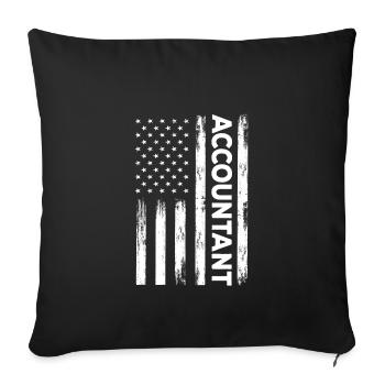 États-Unis Flag Accountant Outfit America - Housse de coussin décorative 45 x 45 cm - noir - Devant