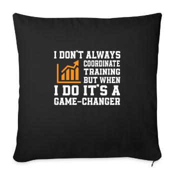 Great motivation training coordinator - Sofa pillowcase 17,3'' x 17,3'' (45 x 45 cm) - black - Front