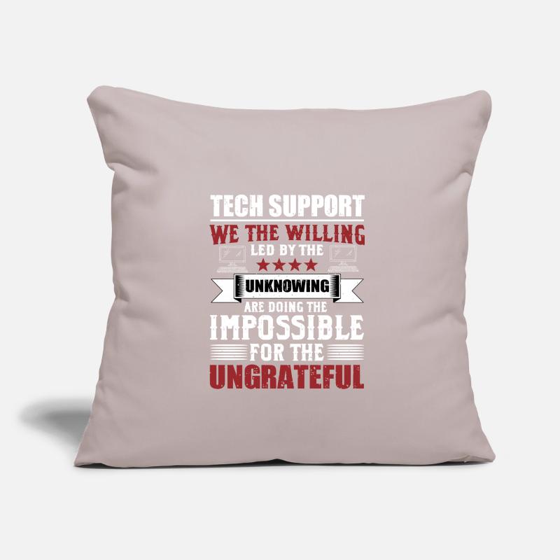 Drôle de support technique Sysadmin Humour Housse de coussin décorative 45 x 45 cm