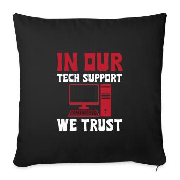 We rely on our technical support - Sofa pillowcase 17,3'' x 17,3'' (45 x 45 cm) - black - Front