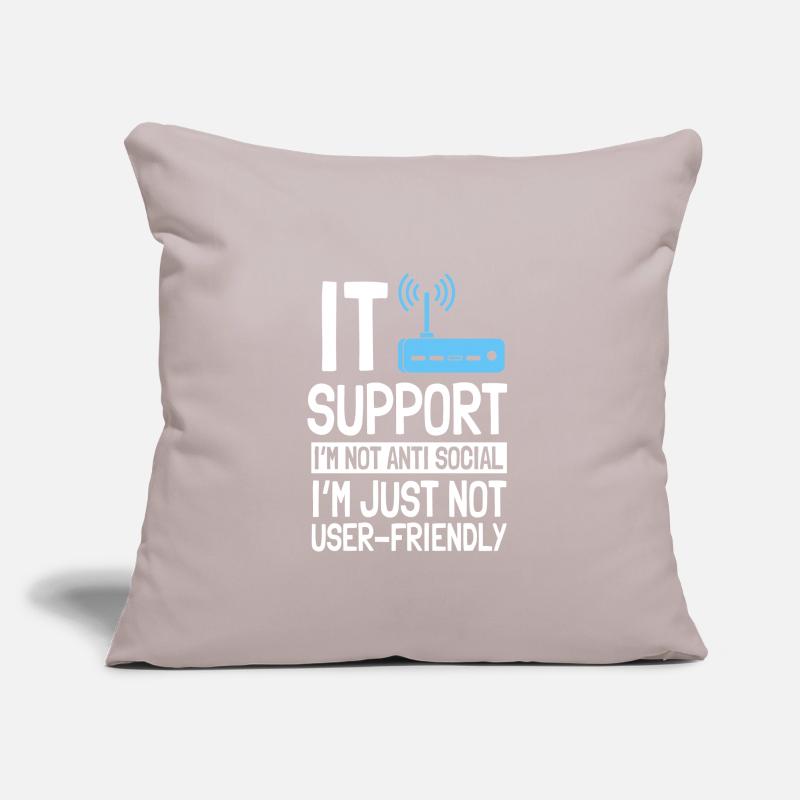 IT Support Computer Lovers Sofa pillowcase 17,3'' x 17,3'' (45 x 45 cm)