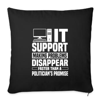 IT Support - Sofakissenbezug 45 x 45 cm - Schwarz - Vorne