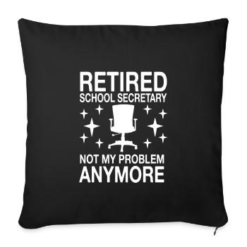 School Secretary Retired Outfit - Sofa pillowcase 17,3'' x 17,3'' (45 x 45 cm) - black - Front