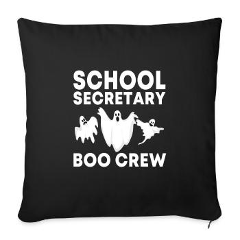 Secrétaire de l’école Boo Crew pour Halloween - Housse de coussin décorative 45 x 45 cm - noir - Devant