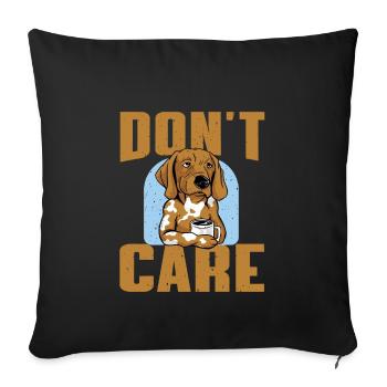 Funny Coffee Drinking Dog Lovers Dogs - Sofa pillowcase 17,3'' x 17,3'' (45 x 45 cm) - black - Front
