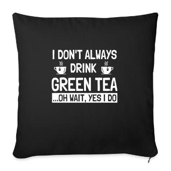 Funny green tea costume for tea lovers - Sofa pillowcase 17,3'' x 17,3'' (45 x 45 cm) - black - Front