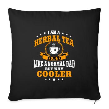 Drôle de tisane Papa Design Homme - Housse de coussin décorative 45 x 45 cm - noir - Devant
