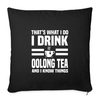 Oolong Tea Traditional Chinese Tea - Sofa pillowcase 17,3'' x 17,3'' (45 x 45 cm) - black - Front