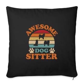 Dog sitter - Housse de coussin décorative 45 x 45 cm - noir - Devant