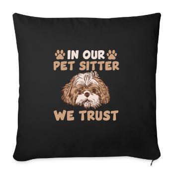 I Notre gardienne en qui nous avons confiance - Housse de coussin décorative 45 x 45 cm - noir - Devant