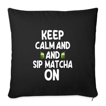 Matcha - Sofa pillowcase 17,3'' x 17,3'' (45 x 45 cm) - black - Front