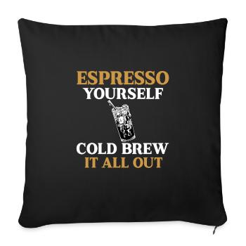 Infusion froide - Housse de coussin décorative 45 x 45 cm - noir - Devant