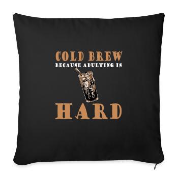 Drôle de cadeau d’amoureux de l’infusion froide - Housse de coussin décorative 45 x 45 cm - noir - Devant