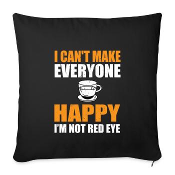 Red Eye Coffee - Sofa pillowcase 17,3'' x 17,3'' (45 x 45 cm) - black - Front