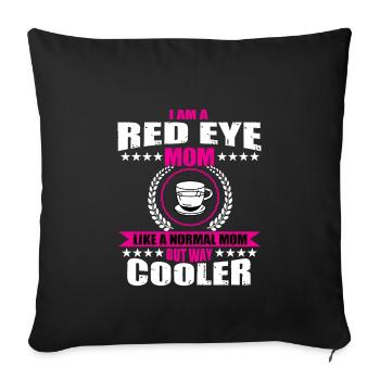 Red Eye Mama - Sofa pillowcase 17,3'' x 17,3'' (45 x 45 cm) - black - Front