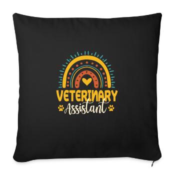 Cute Veterinarian Assistant Design - Sofa pillowcase 17,3'' x 17,3'' (45 x 45 cm) - black - Front