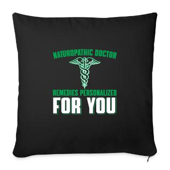 Naturopath Naturopathy - Sofa pillowcase 17,3'' x 17,3'' (45 x 45 cm) - black - Front