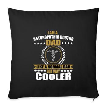 Funny naturopathic doctor dad for men - Sofa pillowcase 17,3'' x 17,3'' (45 x 45 cm) - black - Front